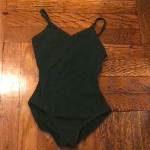Dark green leotard